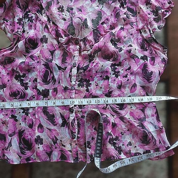 Vtg Precis Petite pink silk chiffon skirt set - Picture 7 of 15